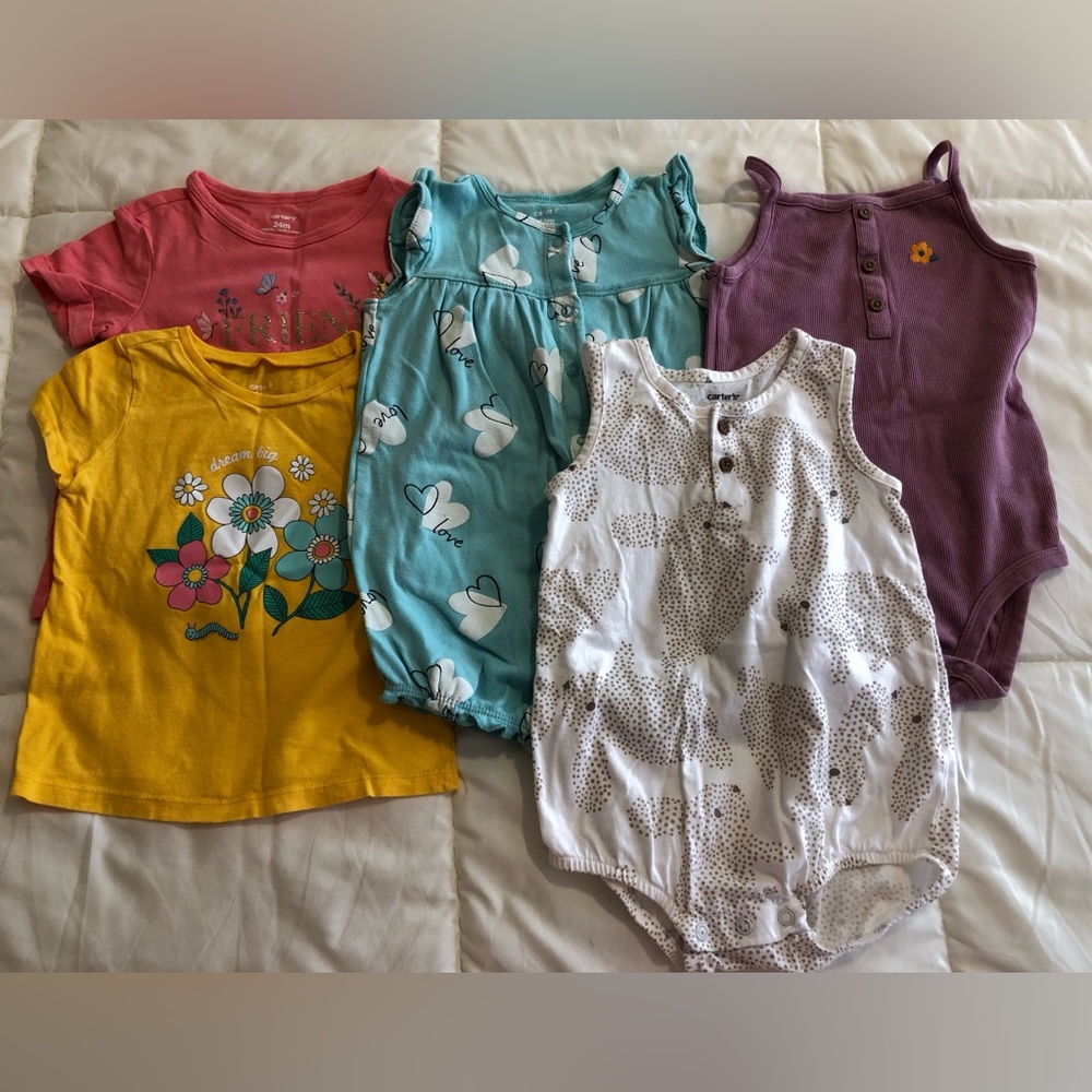 Carter's Kids One Pieces - Pink, Yellow, Teal, Purple, White
